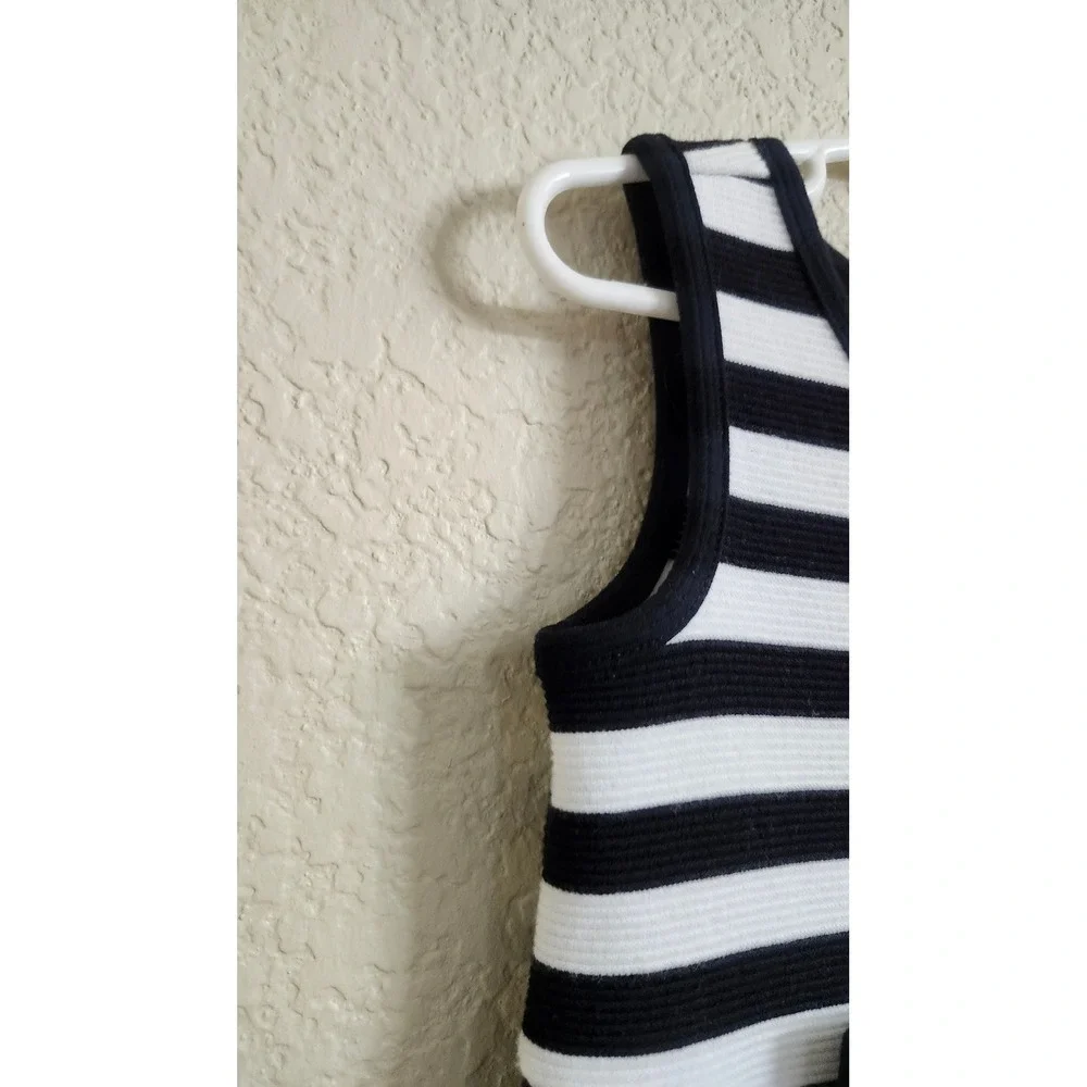 Janie and Jack Girls 2T Parisian Park Party‎ Dress Black White Striped